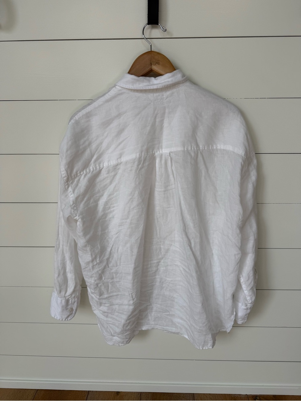 Faherty Laguna Relaxed Fit White Linen Button Up sz Medium - Picture 6 of 11